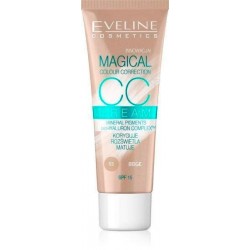 Eveline Magical Colour Correction Multifunkcyjny podkład SPF 15 // Koryguje, rozświetla, matuje // 53  BEIGE