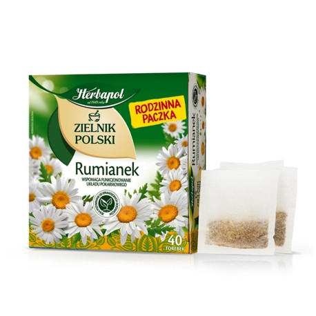 RUMIANEK   herbatka ziolowa HERBAPOL // wspomaga procesy trawienne – rodzinna paczka // 40 torebek