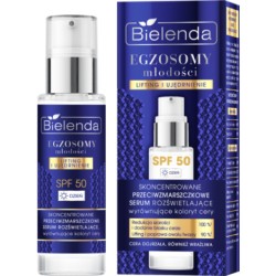 Bielenda EGZOSOMY MŁODOŚCI Serum do twarzy, przeciwzmarszczkowe, rozświetlające, SPF 50 // na dzień // 30ml.