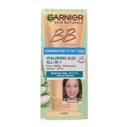 Garnier Skin Naturals Combination to Oily Hyaluronic Aloe All-in-1 BB Light Cream, 50ml Color:Light