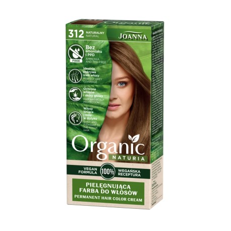 Joanna Naturia Organic 312 - NATURALNY // Farba Pielęgnująca do włosów.// 100 g.
