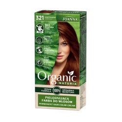 Joanna Naturia Organic 321 - KASZTANOWY // Farba Pielęgnująca do włosów.// 100 g.
