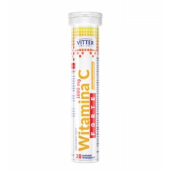 VITTER BLUE Witamina C FORTE 1000mg // smak cytrynowy// 20 tab. musujacych