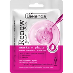 Bielenda // RENEW YOUR SKIN maska w płacie PROfesjonalna odnowa skóry - głęboka regeneracja i stymulacja