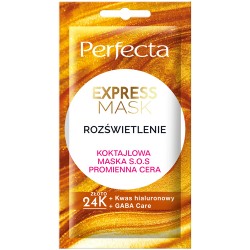Perfecta EXPRESS MASK // Moc Rozswietlenia koktajlowa maseczka S.O.S na twarz i pod oczy // Zloto 24 K +kwas hialuronowy