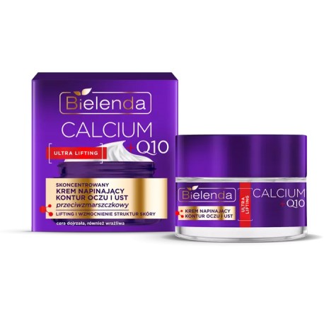 Bielenda CALCIUM + Q10 ULTRA LIFTING krem napinający kontur oczu i ust // cera dojrzala, wrazliwa // 15 ml.