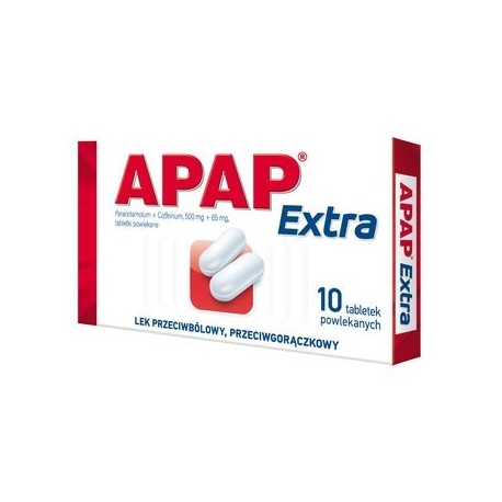 APAP EXTRA  // Lek  przeciwbolowy, przeciwgoraczkowy // 10 TABLETEK