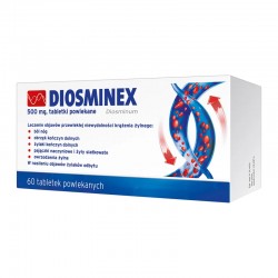 Diosminex, 500 mg, // diosmina , hemoroidy, obrzęk, żylaki// 60 tab. powlekanych