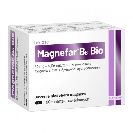 MAGNEFAR B6 Bio// na stres i zmeczenie//magnez z vitamina B6 // 60 tab.