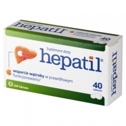 HEPATIL suplement diety // wspomaga prace watroby, przyczynia sie do wlasciwego metabolizmu tluszczow // 40 tab.