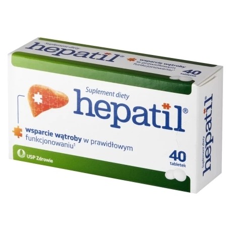 HEPATIL suplement diety // wspomaga prace watroby, przyczynia sie do wlasciwego metabolizmu tluszczow // 40 tab.