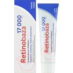 Retinobaza 17000, farmaceutyczny krem z witaminą A, //  przebarwienia, rozjaśnienie // 30 g.