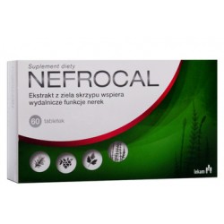 NEFROCAL to nowoczesny suplement diety // Wspiera funkcje wydalnicze nerek (ekstrakt z ziela skrzypu polnego) // 60 tab.